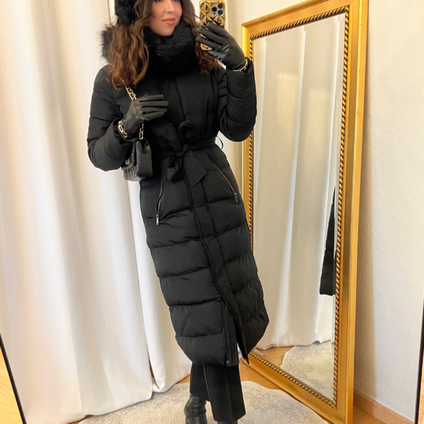 Long Black Puffer Coat Outfit