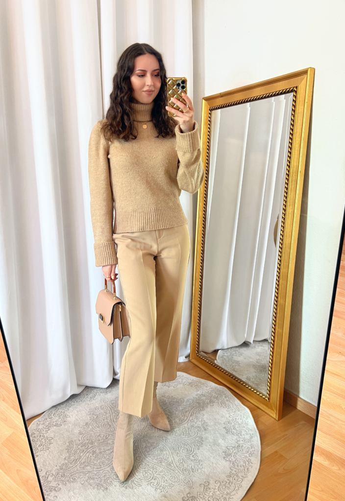 Monochrome Beige Sweater and Beige Pants Outfit – IN AN ELEGANT FASHION