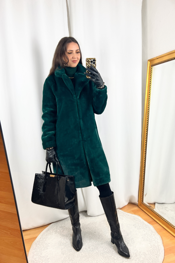 Green Fur Coat Outfit