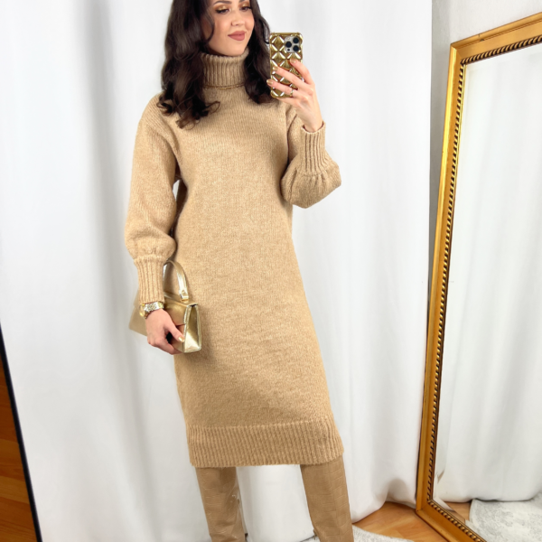 Beige Sweater Dress Outfit