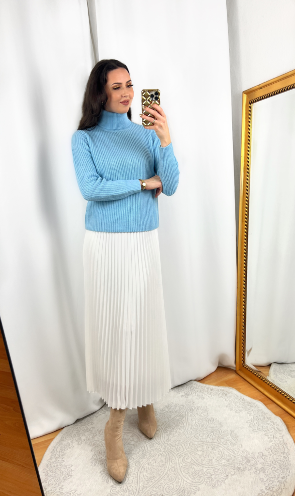 Light Blue Sweater Outfit 