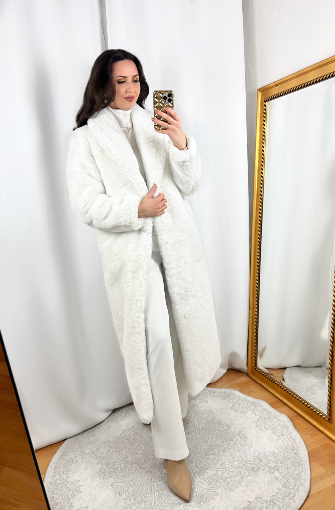 White Fur Coat Outfit