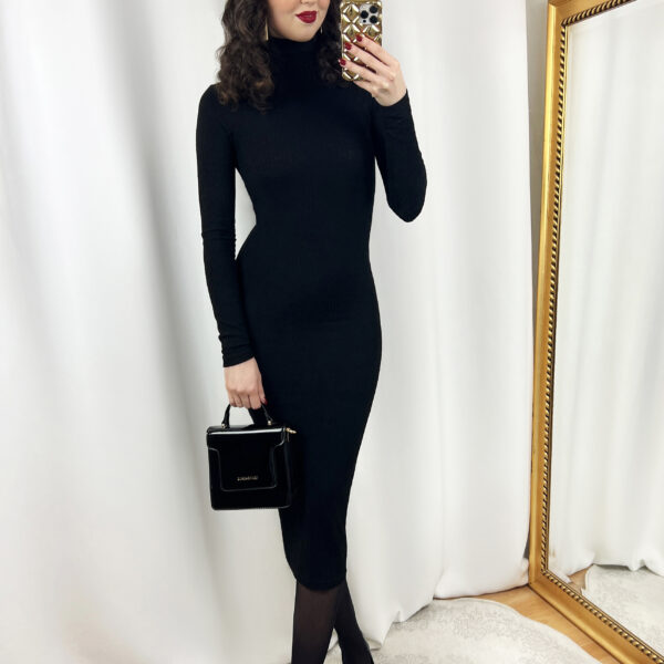 Black Midi Dress Outfit