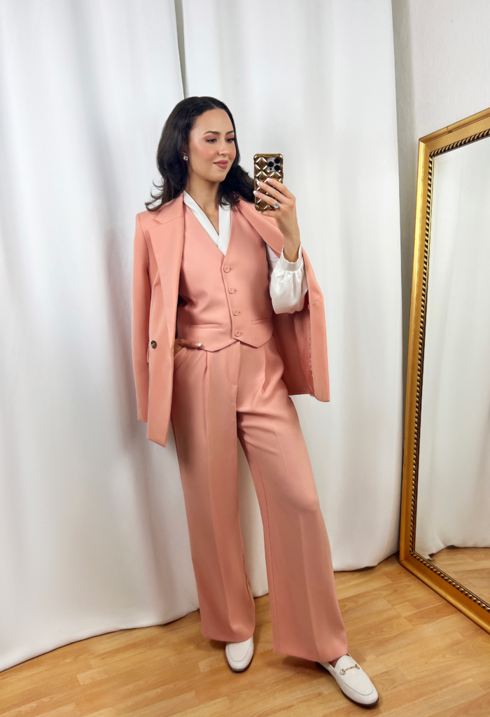 Peach Suit Outfit