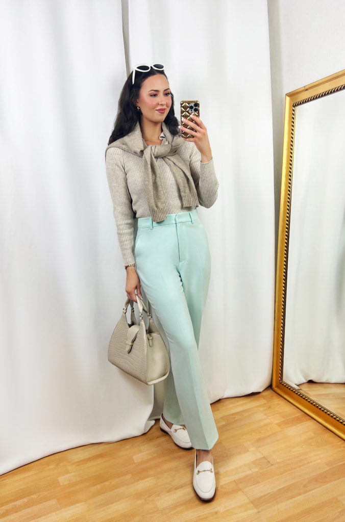 Turquoise Pants Outfit (with Polo Shirt)